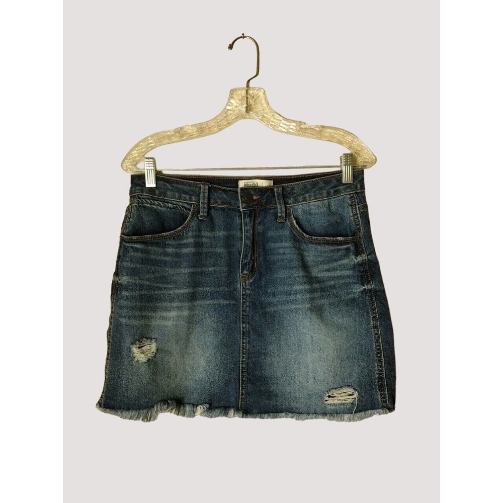 Mudd Skirt Womens 11 Flex Stretch Distressed Mini Raw Hem